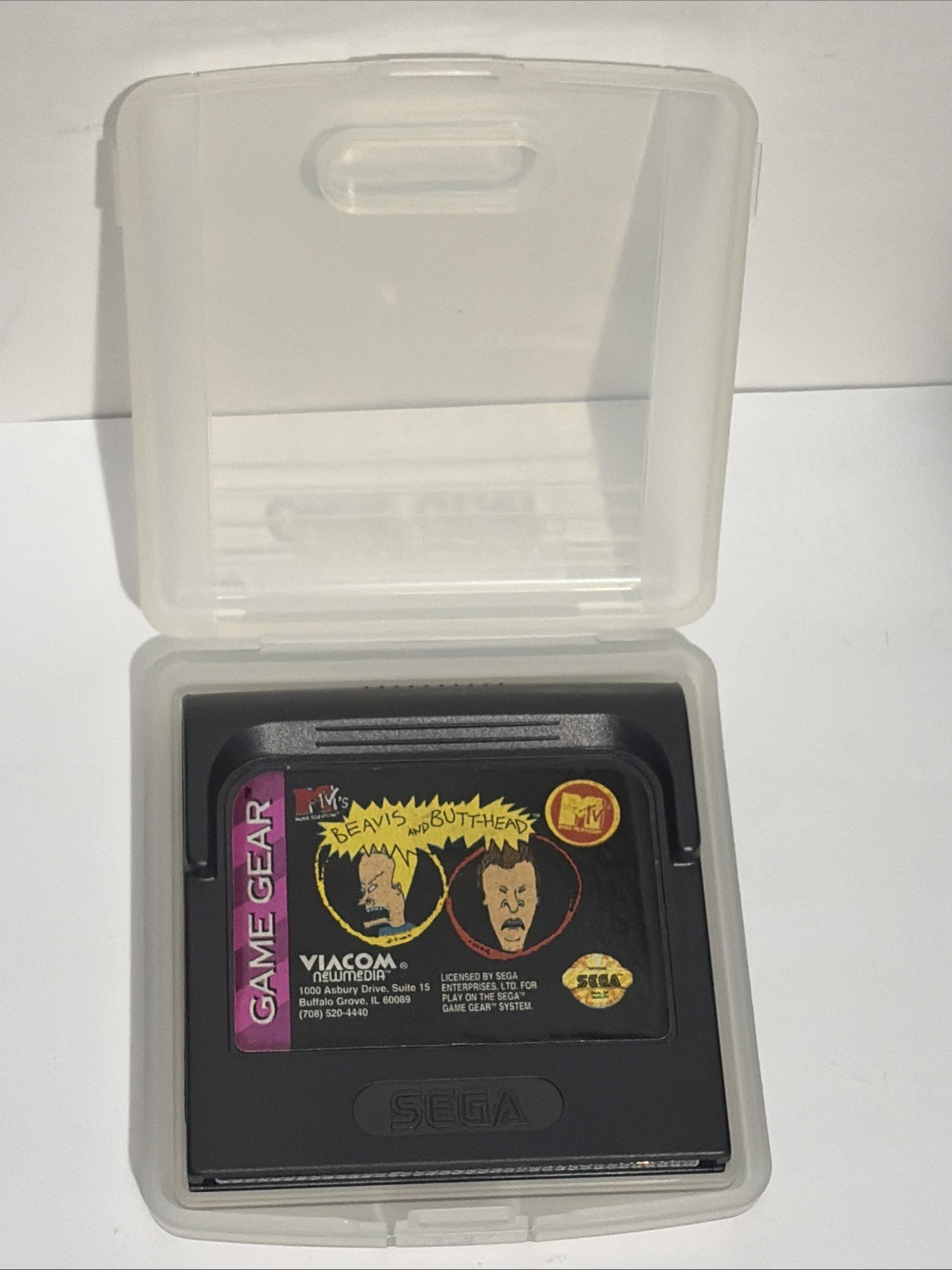 Cartucho MTV Beavis y Butt-Head (Sega Game Gear) con estuche transparente Sega