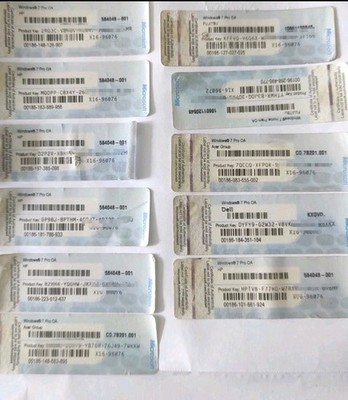 Windows 7 Pro Professional OEM COA Lizenzaufkleber Key