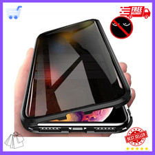 For iPhone 17 16 Pro Max 15 Plus 14 13 12 11 360  Anti-Spy Magnetic Glass Case