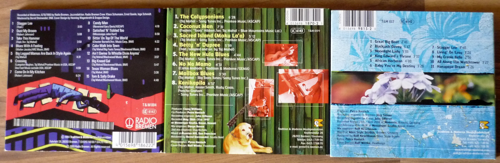 3 x CD Taj Mahal Evening Of Acoustic Music Hula Blues + Hanapepe