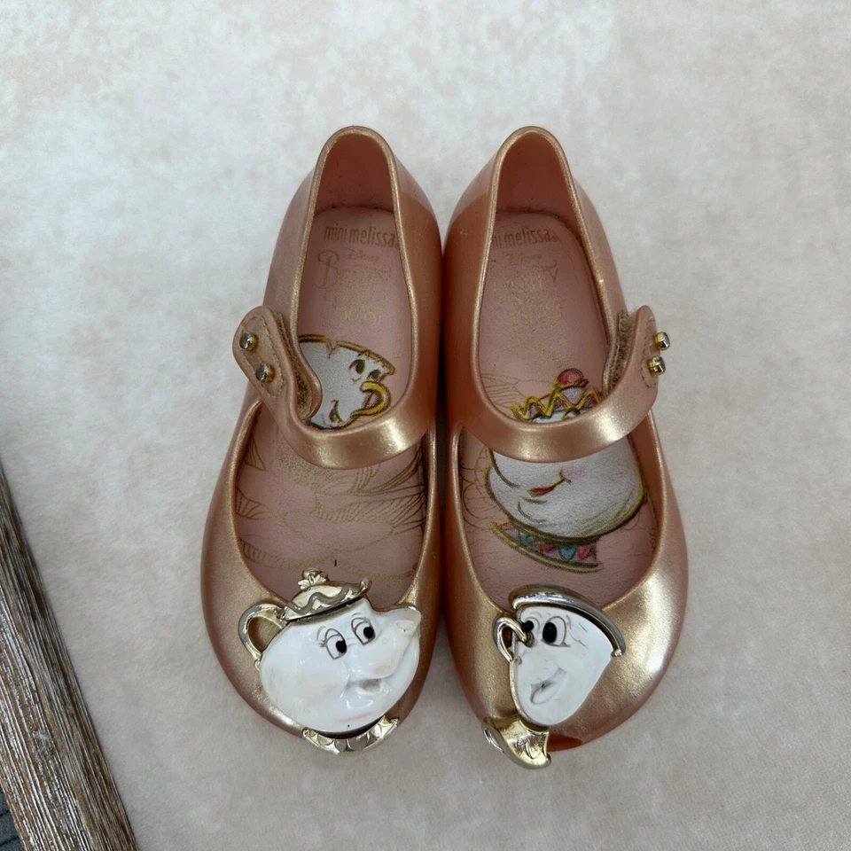 MINI MELISSA Disney красоты и зверя плоскостях туфли размер 7 ребенка ясельного возраста - Изображение 2 из 3