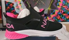 Nautica Girls Size 4 Thundergust Black Mesh Pink Athletic Slip On Shoe 175c