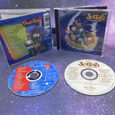 Lot of 2 VeggieTales CD's Big Ideas Jonah Soundtrack And