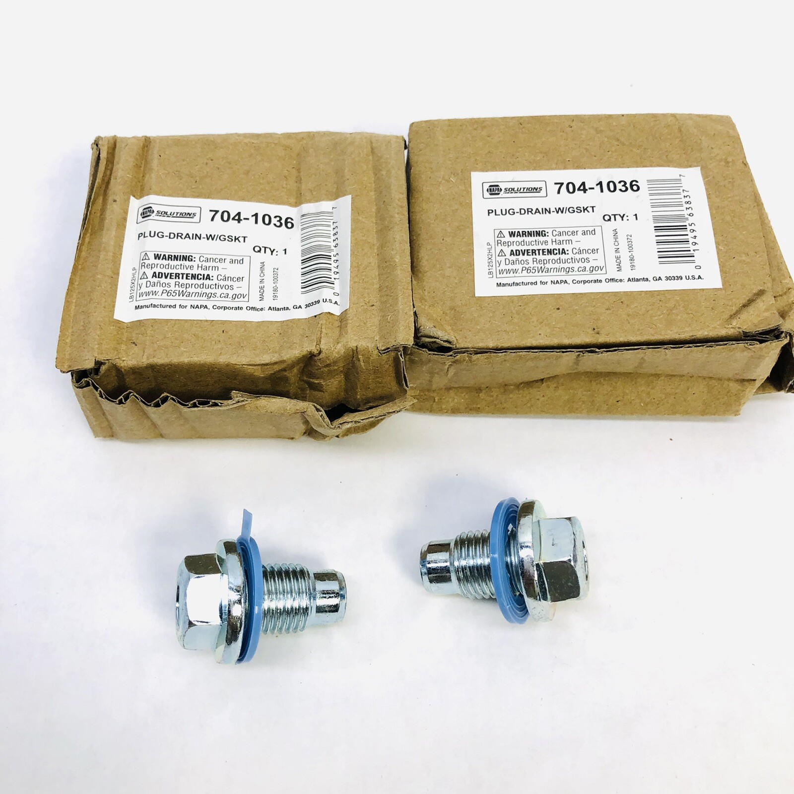 LOT OF 2 NAPA 7041036 ENGINE OIL PAN DRAIN PLUG & GASKET eBay