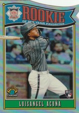 2025 Luisangel Acuna RC Bowman Chrome #ROY-4 Rookie of the Year Favorites - Mets