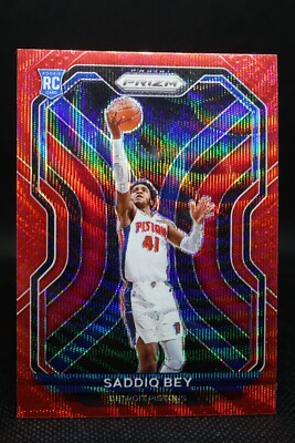 2020-21 NBA Panini Prizm Ruby Wave #284 Saddiq Bey ROOKIE RC COLOR MATCH Invest