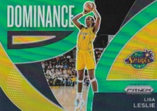 2022 Panini WNBA Prizm Dominance GREEN PRIZM  #9 Lisa Leslie- Los Angeles Sparks