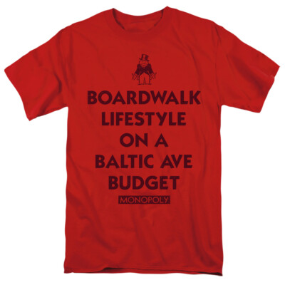 Monopoly T-Shirt Boardwalk Lifestyle Red Tee
