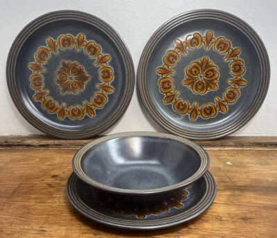 Vintage House Wardstone 10.5  Dinner Plate 2 12  & 9  Serving Bowl Japan