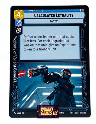 Star Wars Unlimited Calculated Lethality #39 Shadows of the Galaxy