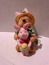 DISNEY WINNIE THE POOH AND PIGLET EASTER BONNET  EGG BEANIE PLUSH BEAN BAG