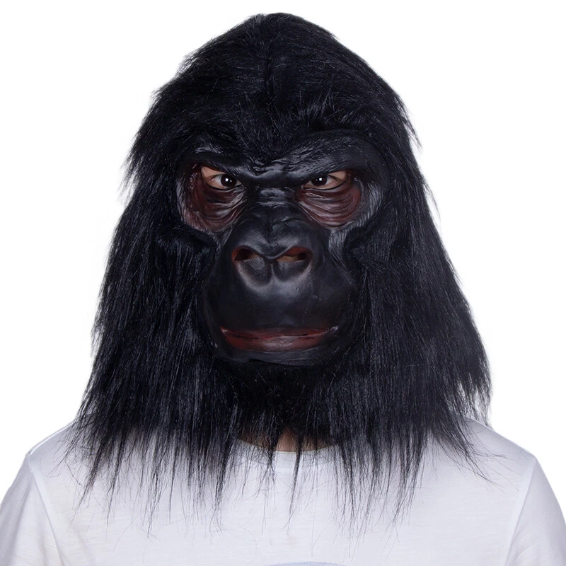 Gorilla Halloween Mask for adult costume party Realistic Ape Monkey Mask - Image 4 of 4