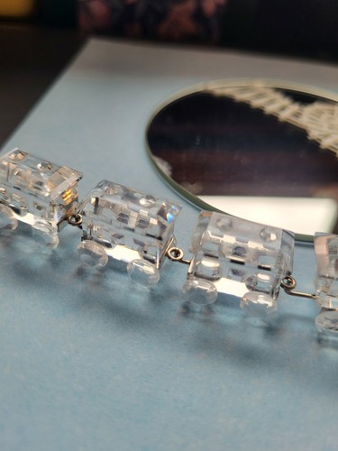 Swarovski crystal mini train #193014. Retired 2004. 4 pieces & mirror track. - Picture 6 of 12