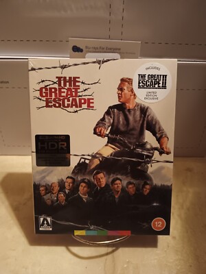 The Great Escape I & II 4K Limited Edition UHD Blu-ray UK [1963-1988] Arrow Slip