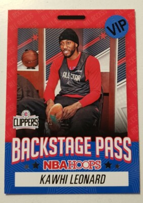 Panini 2020-21 Hoops - Kawhi Leonard #6 - Backstage Pass - Los Angeles Clippers