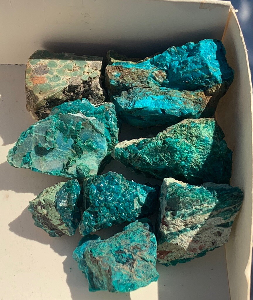 ☘️RR⚒ 8 Small PCS Top Quality Chrysocolla, Ray Mine, Kearny Arizona