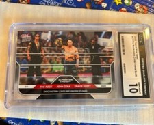 CGC 10 - 2025 Topps Now WWE John Cena The Rock Travis Scott Shocking Heel Turn