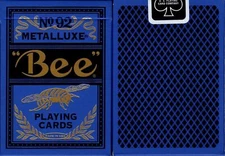 Bee MetalLuxe Blue Playing Cards Poker Size Deck USPCC Custom Limited New Sealed