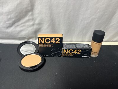 MAC Studio Fix Powder Plus Foundation (0.52 OZ)And Fluid With SPF 15 (1.0 FL OZ)