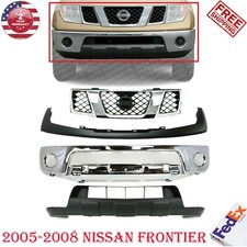 Front Bumper Chrome Valance Grille Trim For 2005-2008 Nissan Frontier
