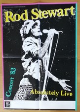 ROD STEWART affiche concert poster originale 80x60 cm '83