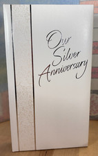 Vtg Photo Album "Our Silver Anniversary", Hallmark, Wedding Album, White NIB