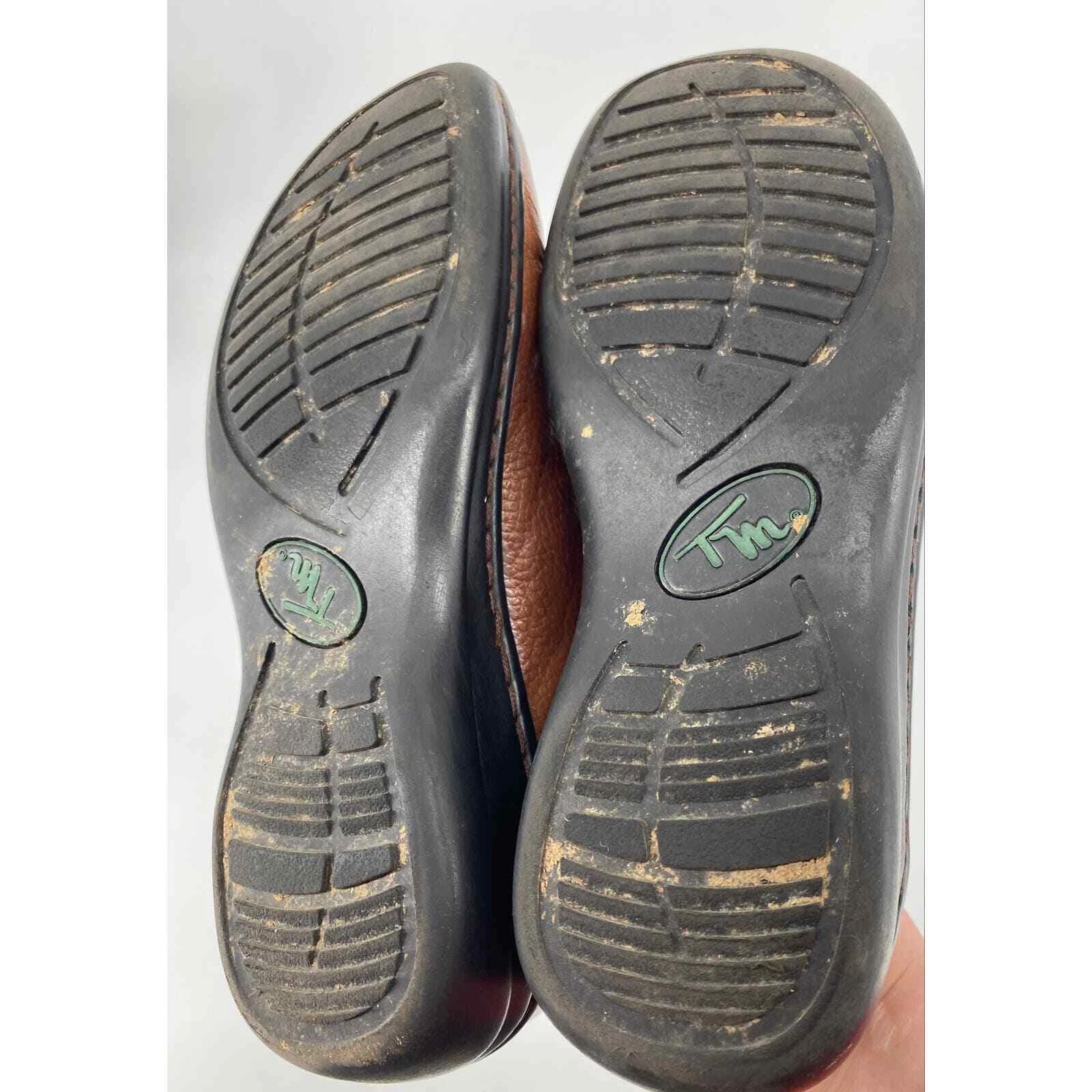 THOM BROWNE Scarpe abito Thom McAn da uomo 8 W marroni in pelle con cerniera anteriore