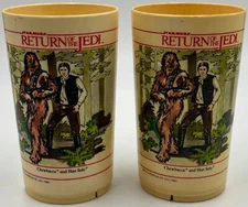 1983 Deka Plastics Star Wars Return of The Jedi Set of 2 Cups