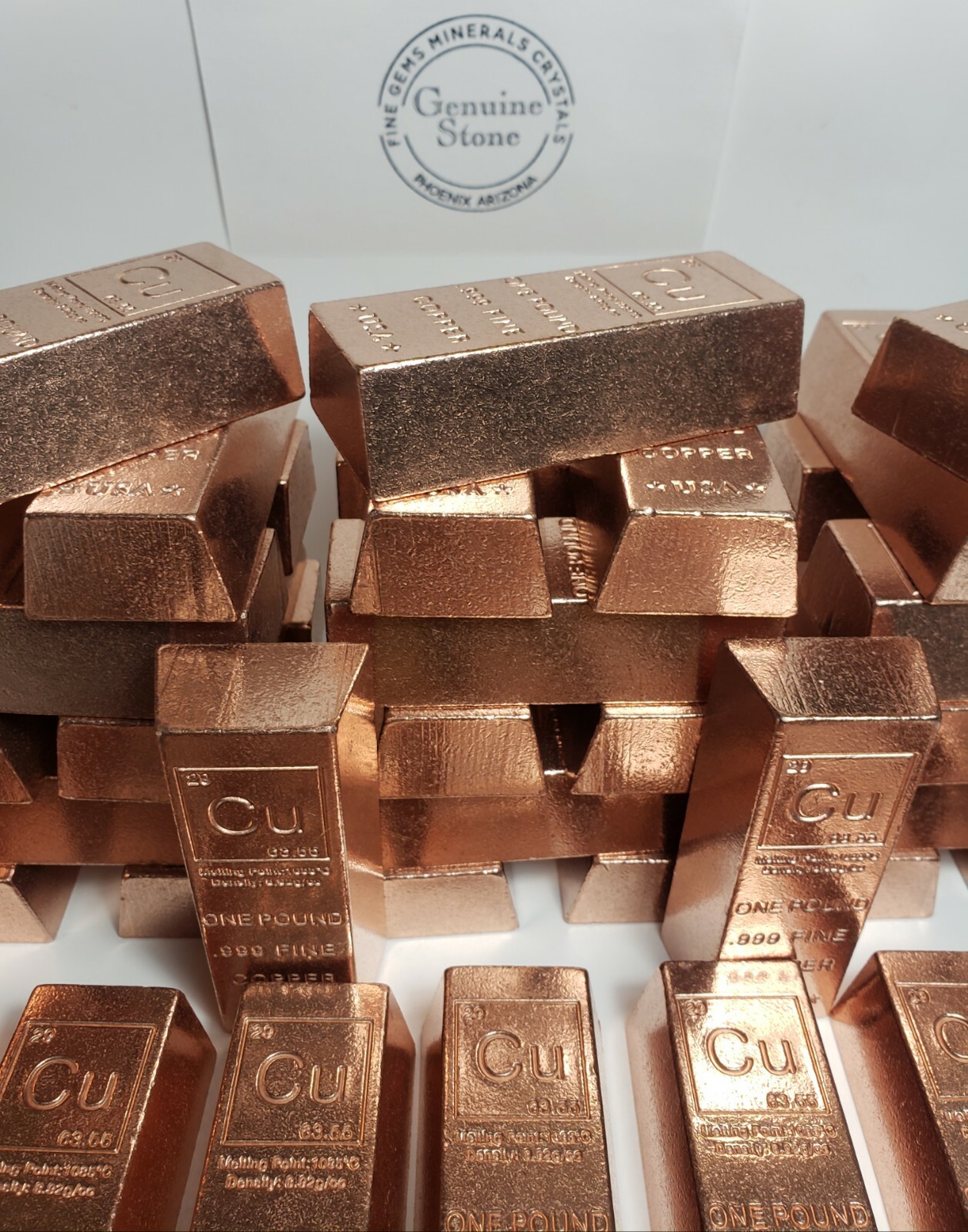 Copper Ingot 1 Pound .999 Fine Pure Bar - 16 Oz Copper Bullion