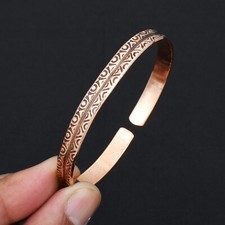 Vintage Handmade Pure Copper Adjustable Bracelet For Unisex ZS-021