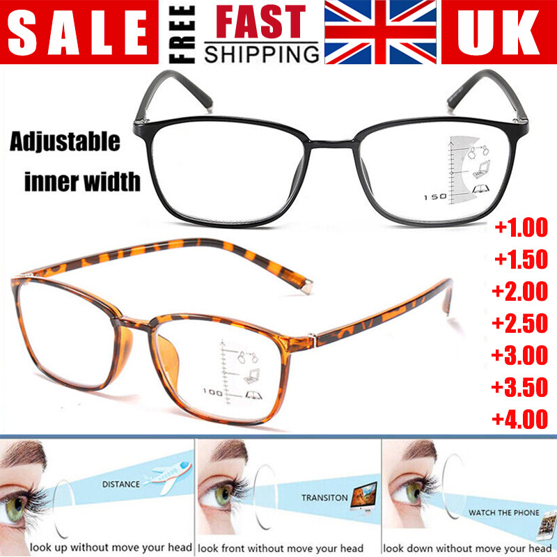 Progressive Multifocal Reading Glasses Varifocals Reader Eyeglasses +1.0+4.0 UK eBay