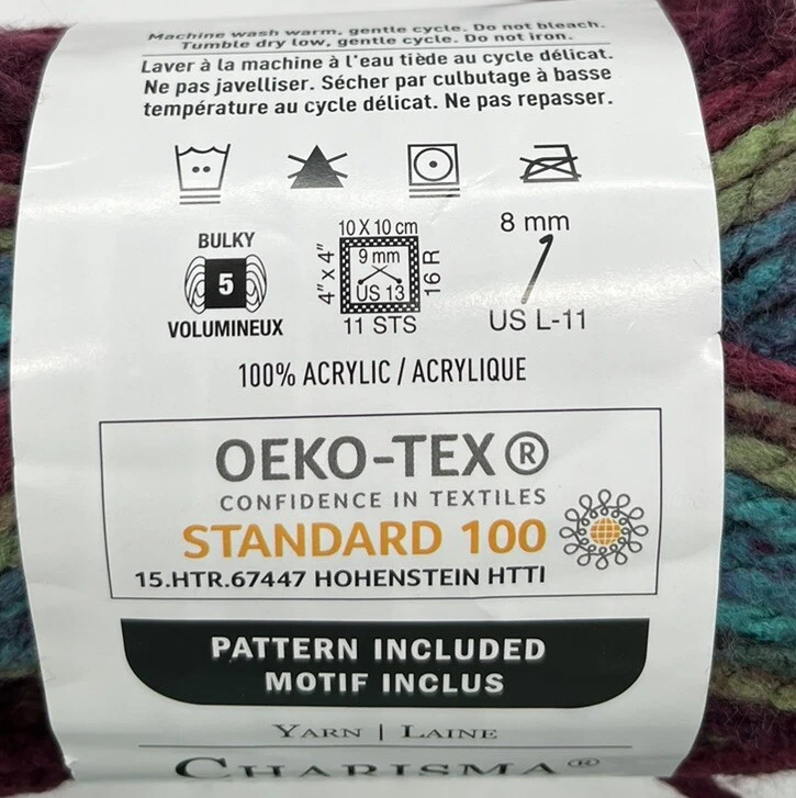 Loops & Threads Charisma Yarn "Mulberry Bush" 3 Skeins #1307 - Image 2 of 4