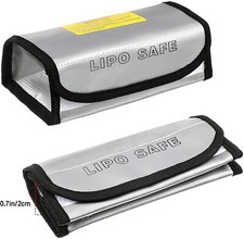 Lipo Bag feuerfest für LiPo Akkus | Sicheres Laden & Aufbewahren 185x75x60mm