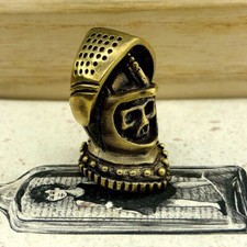 EDC Knight Skeleton Pendant Brass Knife Beads KeyChain Handbag Lanyard Pendants