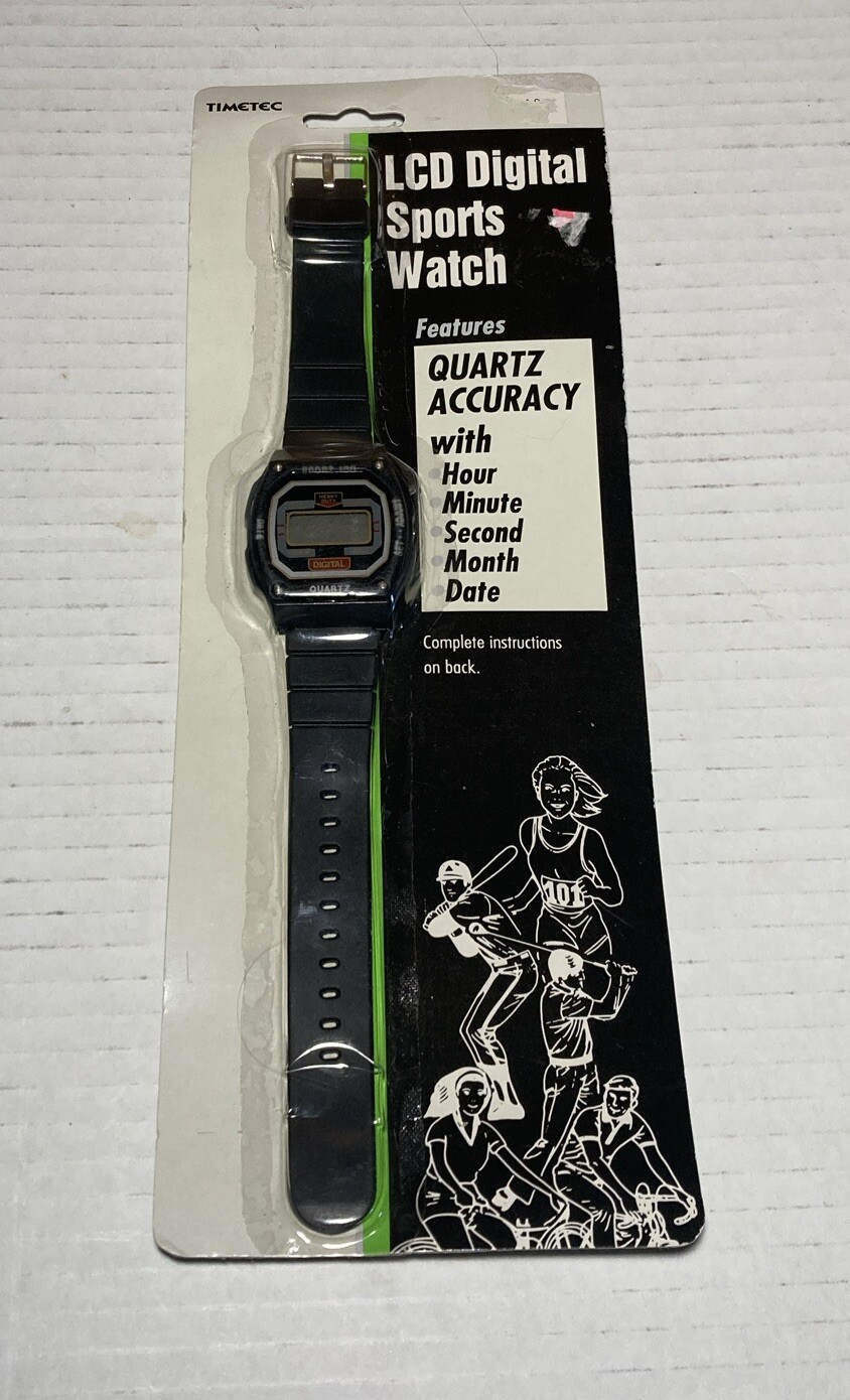 Timetec Black Digital Sports Watch with 100M Water Resistance and Quartz Accuracy