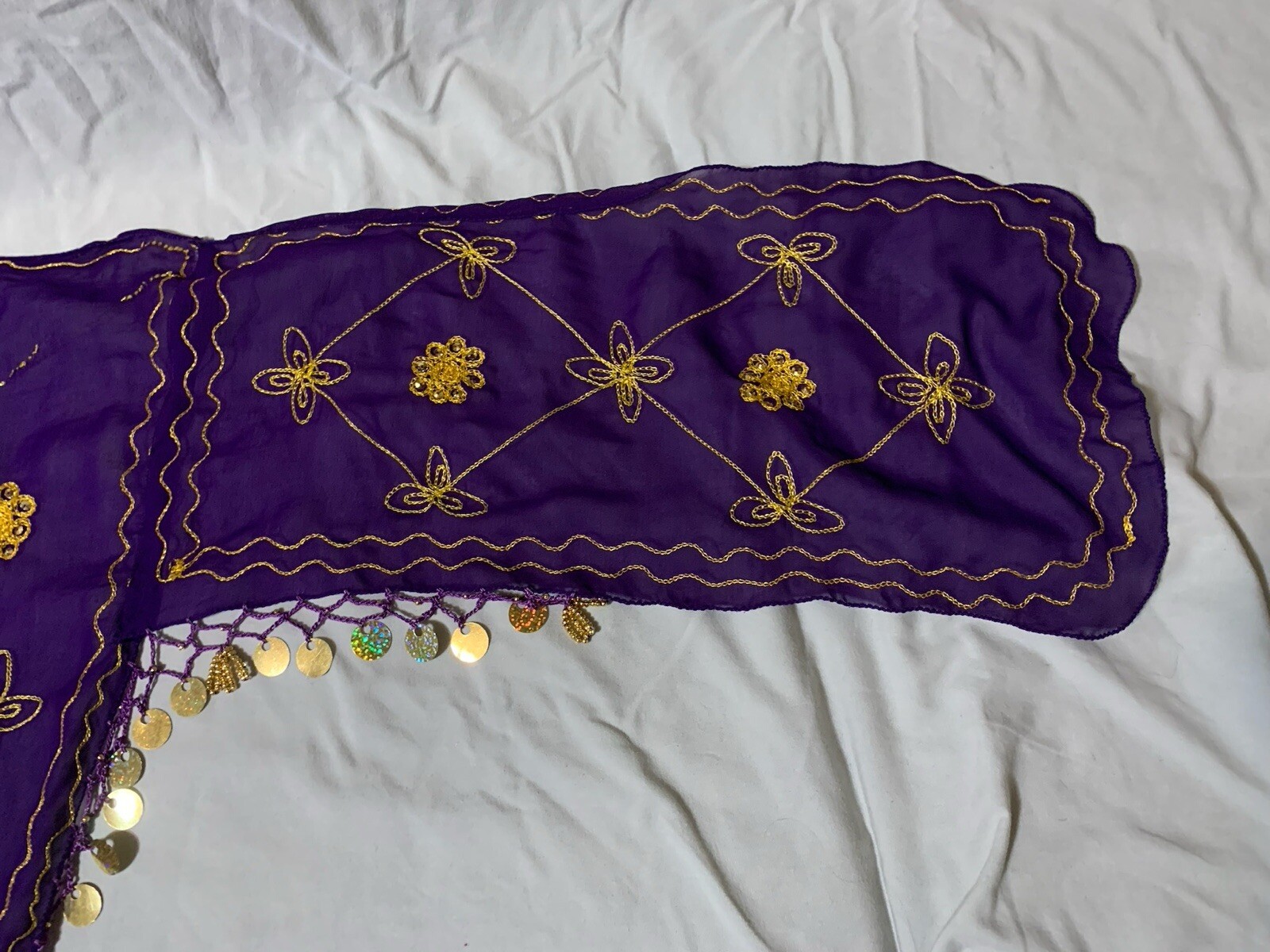 Purple Tie Dye 3-Piece Belly Dance Performance Co… - image 5