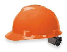 MSA 475361 V-Gard Hard Hat Front Brim Fastrac Orange