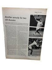 1973 Ken Rosewall Roy Emerson Tennis 2 Page Feature Article