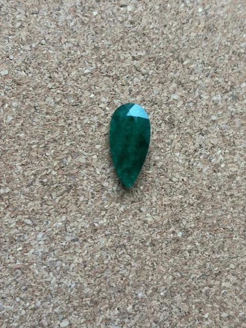 EMERALD from Brazil 6.00 CARATS PEAR  SHAPE  - FREE SHIPPING - Image 3 of 4