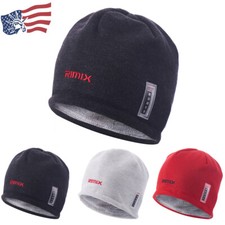 Winter Warm Fleece Lined Skull Cap Windproof Ski Snow Beanie Hat for Men Women