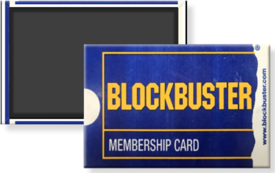 Faux Blockbuster Video Membership Card Fridge Refrigerator Magnet 2 x 3
