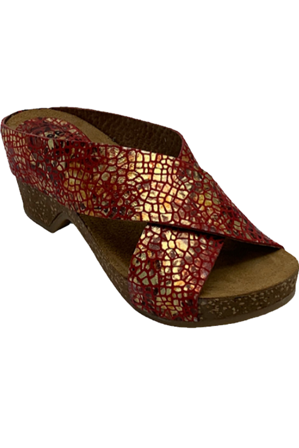 Модные кожаные босоножки на каблуке Rojo Pieces