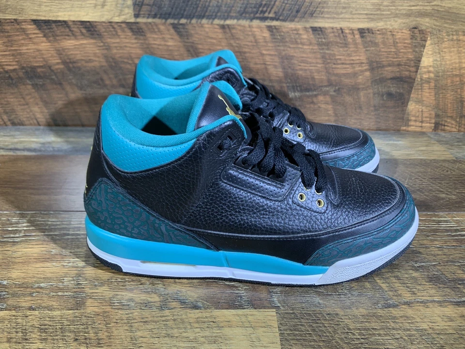 Nike Air Jordan 3 Retro GS Rio Teal Size 7Y - Image 2 of 4