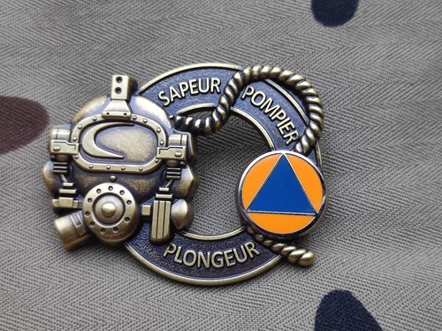 Insigne Brevet De Plongeur Sapeur-Pompier – Bronze – Modèle Boussemat – SC09 (Neuf)