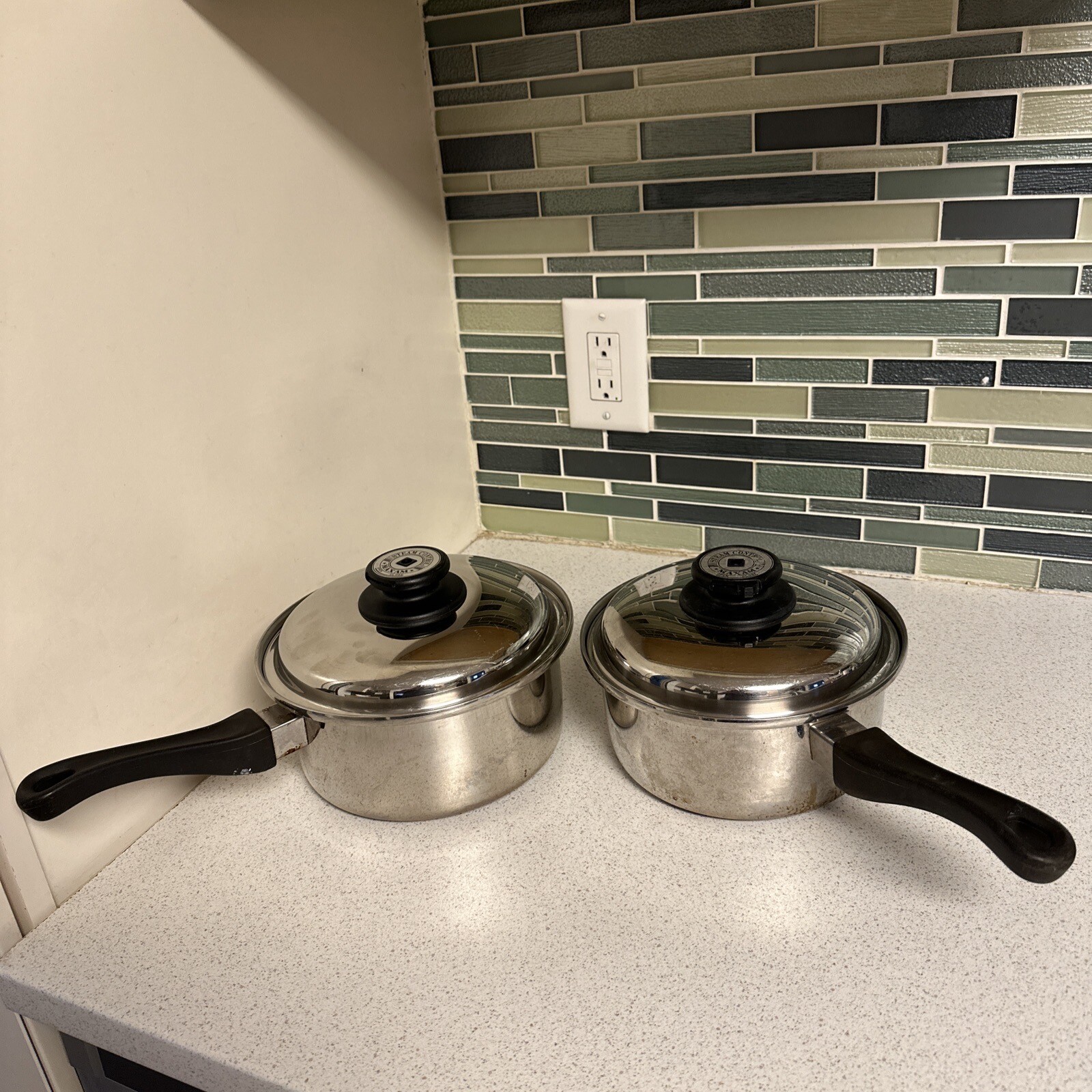 4 Pc. Maxam 5ply 304 Surgical Stainless Steel Waterless Cookware Steam Lids eBay