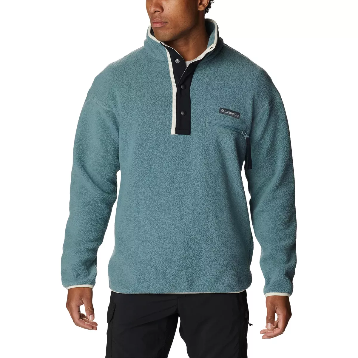 NEW Columbia Helvetia 1/2 Snap Fleece Pocket LS Buttoned Pullover