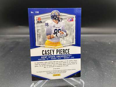 【CNPトレカ】P-RR フウジン Casey Pierce 2015 Prizm Draft Blue #196 /75 Kent St Lions Packers