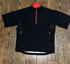 Mens Zero Restriction Tour Series Black 1/4 Zip Pullover Wind Golf Jacket Medium