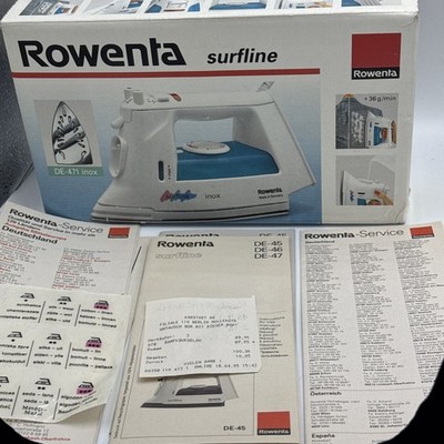 Rowenta Surfline Dampfbügeleisen DE-471 Inox 1200W 1995 OVP Bügeleisen 