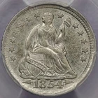 1854 Seated Liberty Half Dime - PCGS AU 53